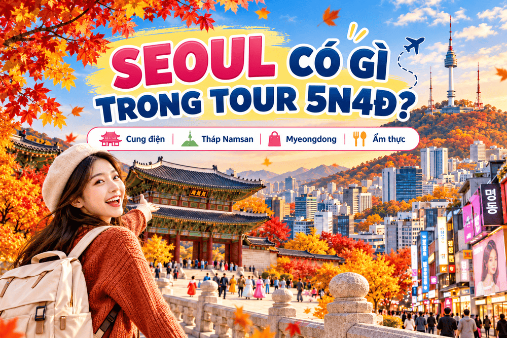 Seoul có gì trong tour 5N4Đ? Khám phá Hàn Quốc mùa thu